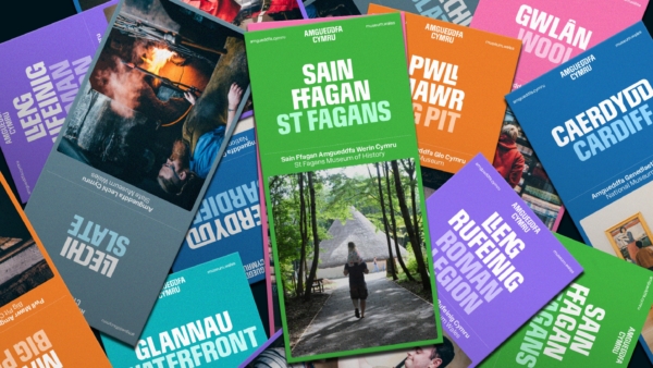 A selected of Amgueddfa Cymru / Museum wales printed leaflets.