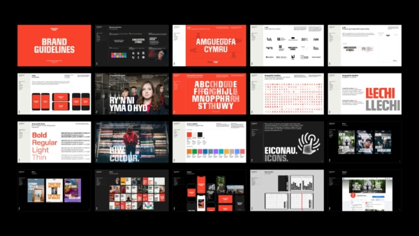 An overview of the brand guidelines for Amgueddfa Cymru / Museum Wales.