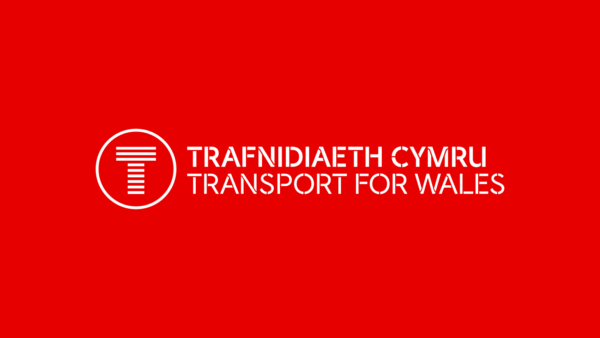 Transport for Wales logo on a red background